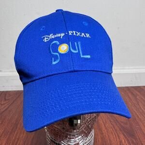 Disney Pixar 'Soul' Blue Baseball Cap Adjustable One Size Fits Most. 100% Cotton